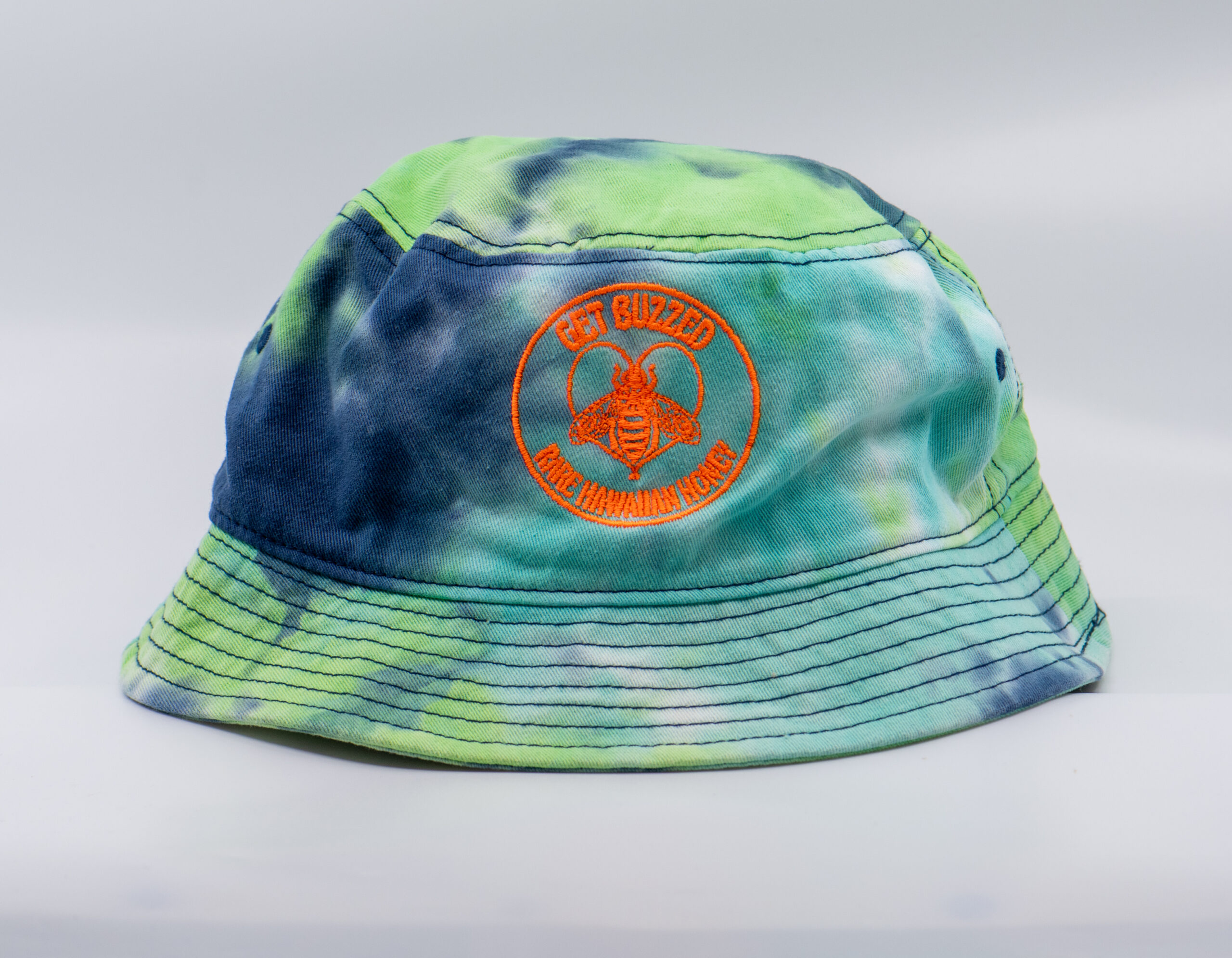 Get Buzzed Bucket Hat (Ocean/Orange) - Rare Hawaiian